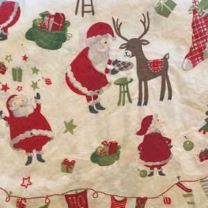 Pottery Barn Kids Santa & Friends Percale Twin Sheet set x 2